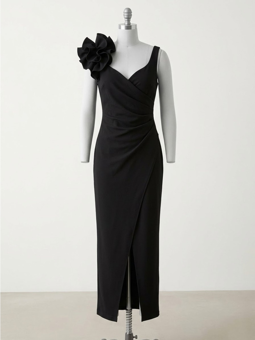 1.State Womens Rosette Sweetheart Formal Old Hollywood Glam Dress Sz 12 in Black
